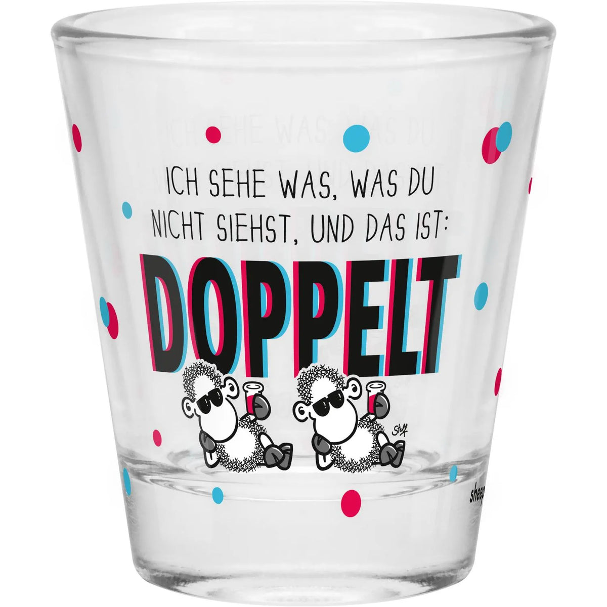 Sheepworld Schnapsglas "Doppelt"