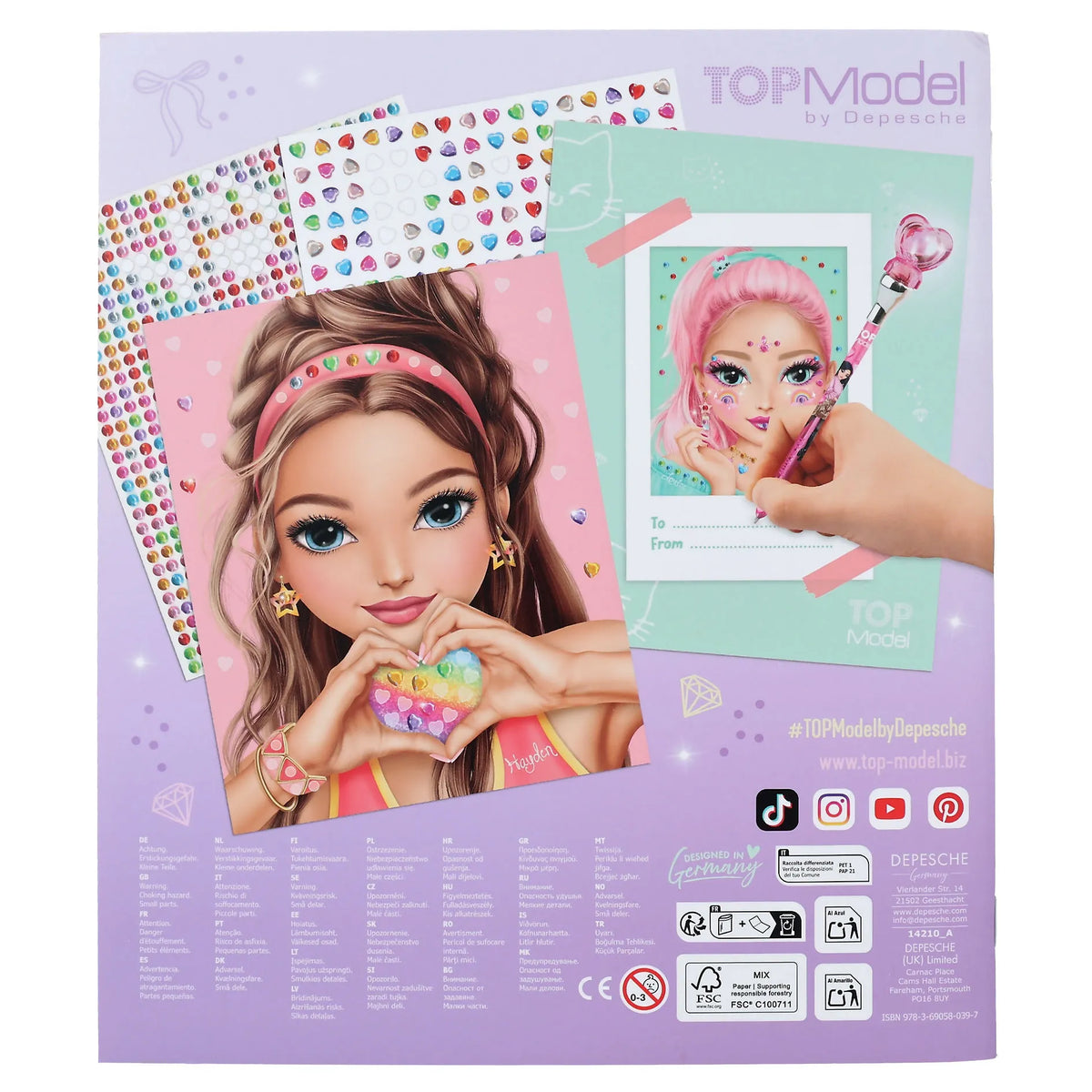 TOPModel Diamond Picture Stickerbuch Rückseite