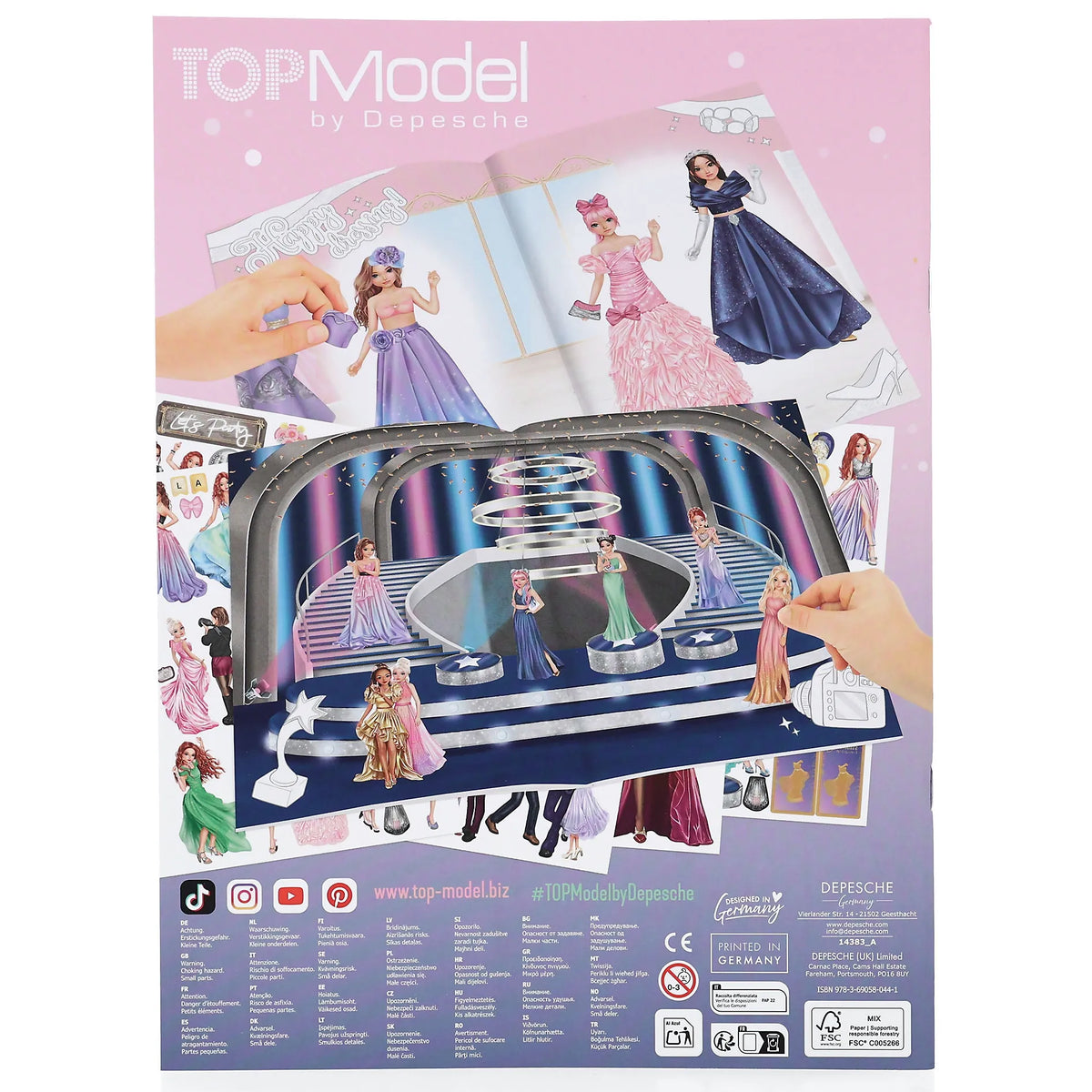 TOPModel Glamour Stickerworld Stickerbuch Rückseite