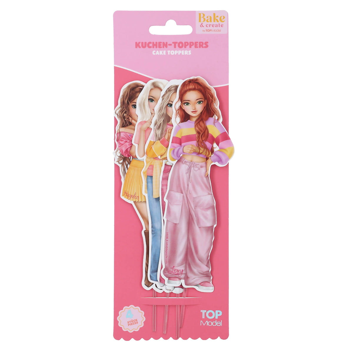 TOPModel Kuchen-Topper, 4 Stk. BAKE and CREATE