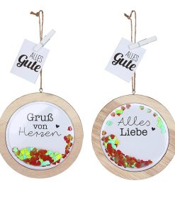 Konfetti-Geschenkanhänger "Grüße"