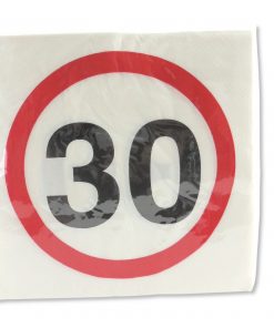 Servietten zum 30. Geburtstag "Verkehrsschild"