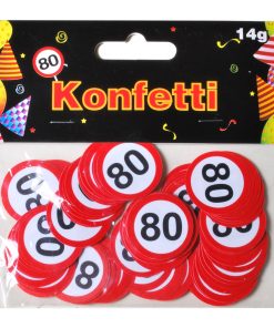 Konfetti "Verkehrsschild" zum 80. Geburtstag