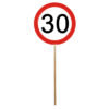 Mini-Schild auf Stab zum 30. Geburtstag