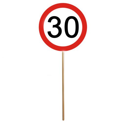 Mini-Schild auf Stab zum 30. Geburtstag