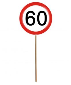 Mini-Schild auf Stab zum 60. Geburtstag