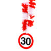 Hawaii-Kette zum 30. Geburtstag in rot/weiß