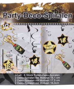 Party-Dekospiralen zum 18. Geburtstag