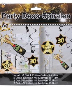 Party-Dekospiralen zum 30. Geburtstag