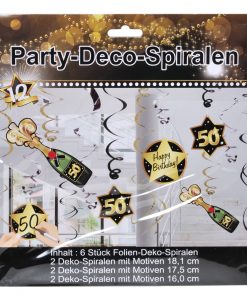 Party-Dekospiralen zum 50. Geburtstag