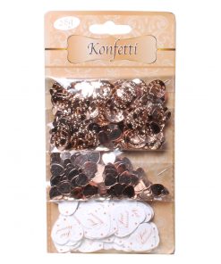 Konfetti-Set "Just Married", 3-teilig in roségold