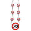 Halskette zum 70. Geburtstag "Verkehrsschild"