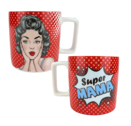 Rote Tasse mit Motiv und Spruch Mama