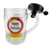 Bierseidel mit Klingel "Happy Birthday"