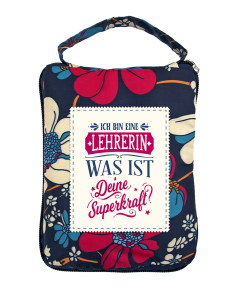 Bunte, falTop-Lady Tasche mit Name – “Lehrerin”tbare Einkaufstasche "lehrerin"