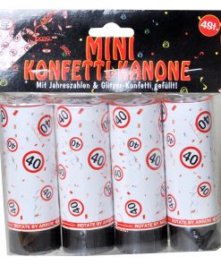 Mini Konfetti-Kanone zum 40. Geburtstag