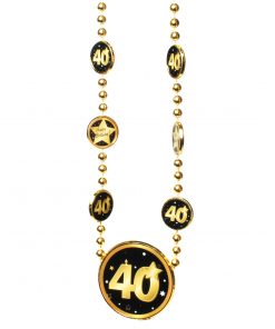 Partykette in schwarz und gold zum 40. Geburtstag