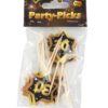 Party-Picks in schwarz/gold, Stern auf Zahnstocher mit der Zahl 30