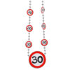 Partykette zum 30. Geburtstag "Verkehrsschild"