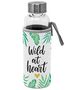 ppd Glasflasche "Wild at Heart" mit Schutzhülle