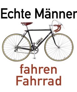 Untersetzer aus Metall "Echte Männer fahren Fahrrad"