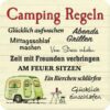 Untersetzer aus Metall "Camping Regeln"