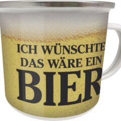 Emaillebecher "Ich wünschte das wäre ein Bier"