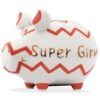KCG Sparschwein mit Schriftzug "Super Girl"