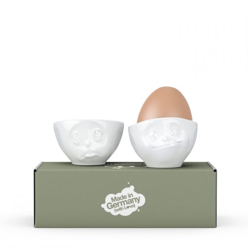 FiftyEight Eierbecher-Set "Och Bitte & Lecker", Front mit Kartonage