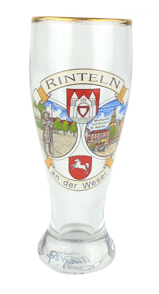 Miniatur Weizenbierglas "Rinteln an der Weser"