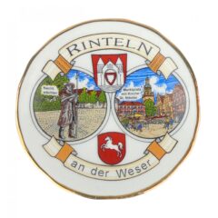 Miniatur Teller mit Magnet "Rinteln an der Weser"