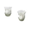 Teelichtglas mit Blumenbordüre