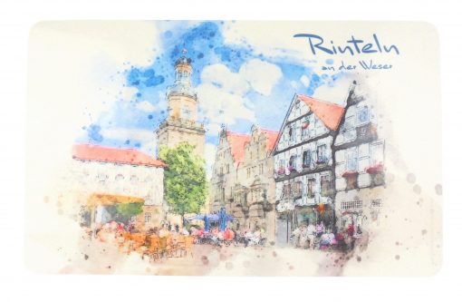 Brettchen "Rinteln an der Weser" mit Marktplatz-Motiv