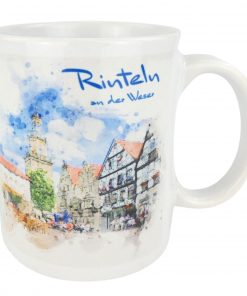 Tasse "Rinteln an der Weser" mit Aquarellmotiv