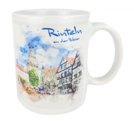 Tasse "Rinteln an der Weser" mit Aquarellmotiv