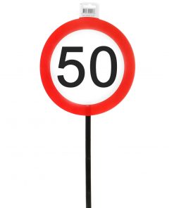 Verkehrsschild "50" mit Stab