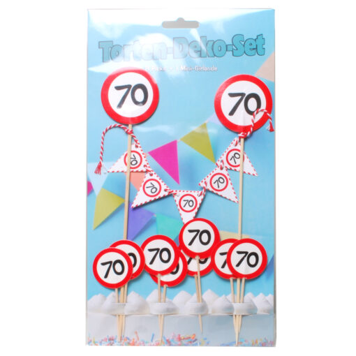 Torten-Deko-Set "70", 9-tlg.