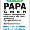 RAHMENLOS® Blechschild "Papa GmbH""