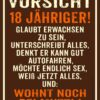 Rahmenlos Blechschild - 18 jähriger