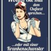 Rahmenlos Blechschild "Krankenschwester"