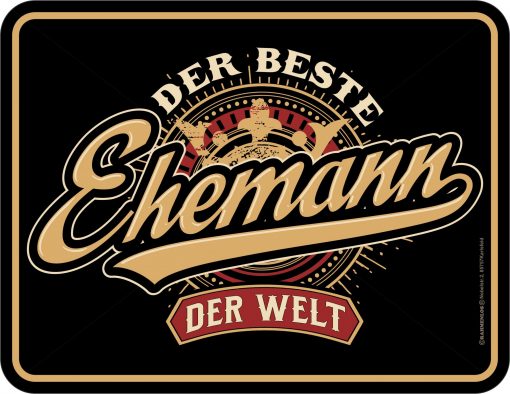 Rahmenlos Blechschild "Der beste Ehemann der Welt"