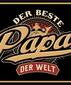 Rahmenlos Blechschild "Der beste Papa der Welt"