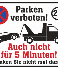 Blechschild "Parken verboten!"