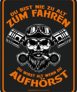 RAHMENLOS® Blechschild "Biker"