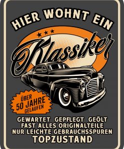 RAHMENLOS® Blechschild "Klassiker" - 50 Jahre