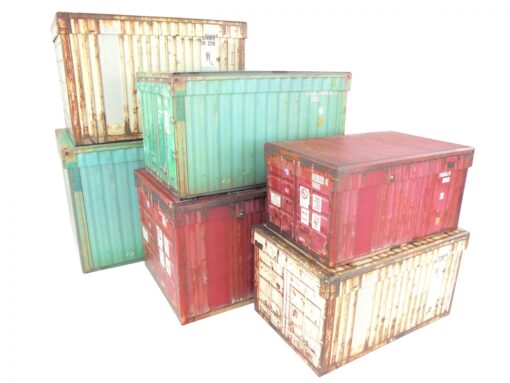 6er Geschenkkartonagen-Set "Container", verschiede Größen