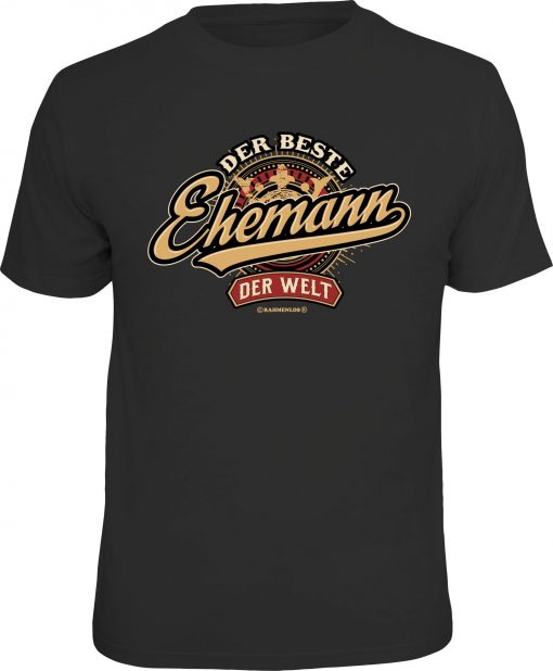 RAHMENLOS® Motiv T-Shirt "Der beste Ehemann der Welt"