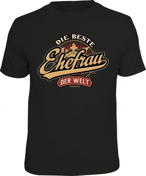 RAHMENLOS® Motiv T-Shirt "Die beste Ehefrau der Welt"