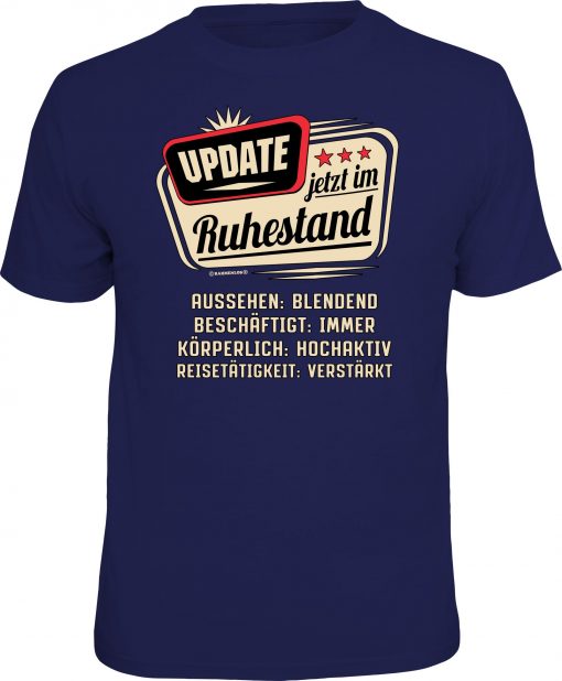 RAHMENLOS® Motiv T-Shirt "Update Ruhestand"