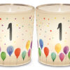 Geschenk für dich :-) - Zahlen-Windlicht "1" inkl. Teelicht